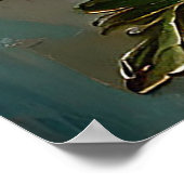 Poster Fleurs de chrysanthème rose vibrant (Coin)