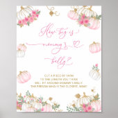 Poster Fleurs de citrouille rose Quelle est la taille du  (Devant)