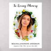 Poster Fleurs de commémoration de mémoire aimante Photo d (Devant)