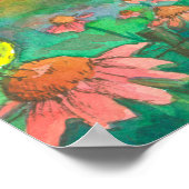 Poster Fleurs De Confleur Foules Sur La Clôture (Coin)