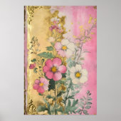 Poster Fleurs de Cosmos en pleine floraison avec des péta (Devant)