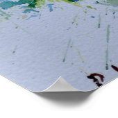 Poster fleurs de couleur aquarelle (Coin)