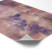 Poster Fleurs de Delphinium Grunge Art numérique (Coin)