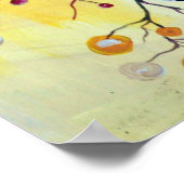 Poster Fleurs de Delphinium, peinture aquarelle (Coin)