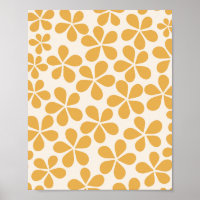 Fleurs De Faisée 06 Moutarde Jaune Et Crème Blanc