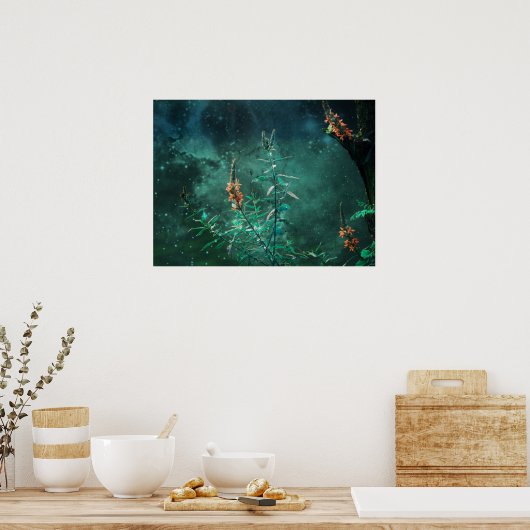 Poster Fleurs de fées au clair de lune de jade (Cuisine)