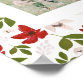 Poster Fleurs de fête de fin d'année en blanc (Coin)