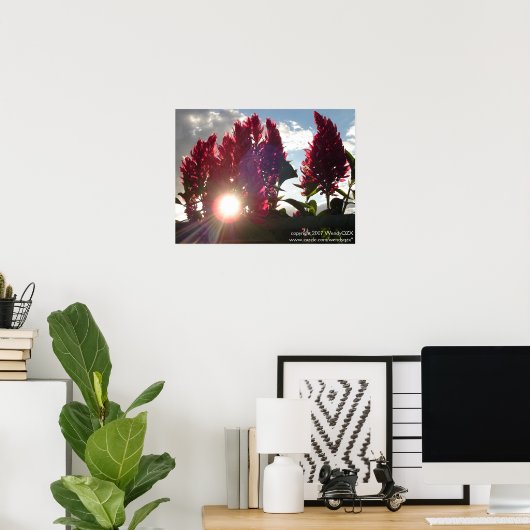 Poster Fleurs de flammes couchées* (Bureau à domicile)