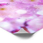 Poster Fleurs de fleurs de cerisier rose (Coin)