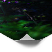 Poster Fleurs de forêts sauvages pourpres (Coin)