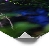 Poster Fleurs de forêts sauvages pourpres (Coin)