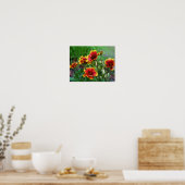 Poster Fleurs de Gaillarde Aquarelle (Cuisine)