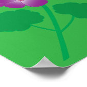 Poster Fleurs de géranium (Coin)