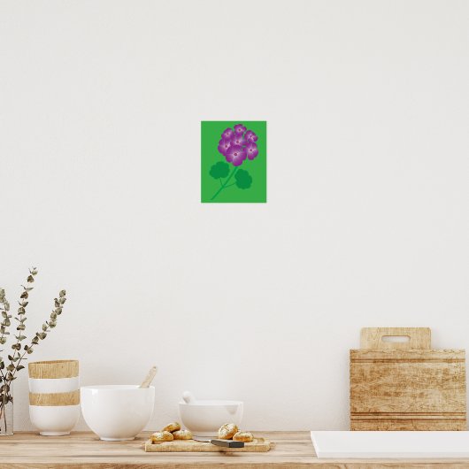 Poster Fleurs de géranium (Cuisine)