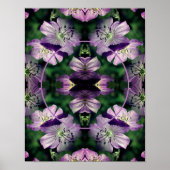 Poster Fleurs de géranium violet Ajouter votre photo (Devant)