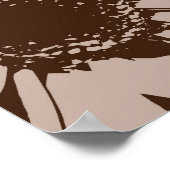 Poster Fleurs de Gerbera Brown Terre (Coin)