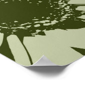 Poster Fleurs de Gerbera verte de chaux (Coin)