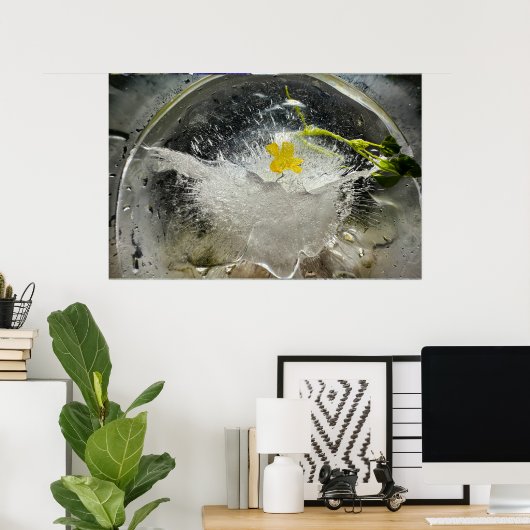 Poster Fleurs de glace, (Bureau à domicile)