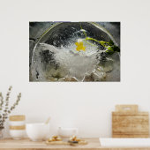 Poster Fleurs de glace, (Cuisine)