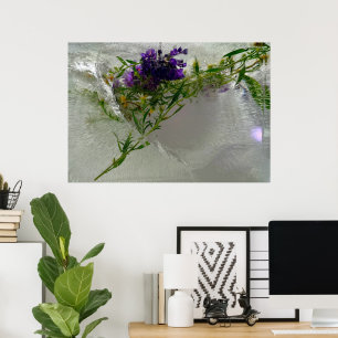 Poster Fleurs de Glace, 