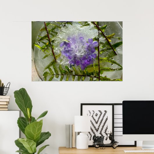 Poster Fleurs de Glace, (Bureau à domicile)