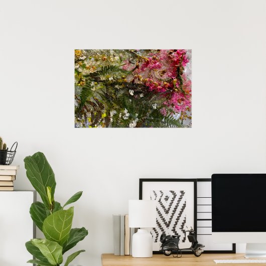 Poster Fleurs de glace, (Bureau à domicile)