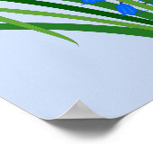 Poster Fleurs de Jacinthe bleue Bébé Garçon Printemps (Coin)
