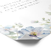 Poster Fleurs de jardin bleu poussiéreux en mémoire (Coin)