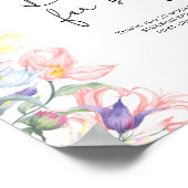 Poster Fleurs de jardin d'aquarelle Livres pour baby show (Coin)