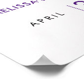 Poster Fleurs de jardin violet et rose Fête des mariées f (Coin)