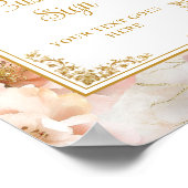 Poster Fleurs de jouvence moderne avec accents d'or panne (Coin)