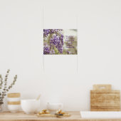 Poster Fleurs de la glycine violette Art Bible Verse Post (Cuisine)