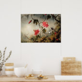 Poster Fleurs de la passion avec colibris (Cuisine)