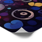 Poster Fleurs de lapin coeur pourpre (Coin)
