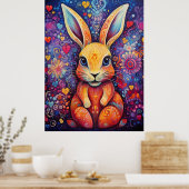 Poster Fleurs de lapin coeur pourpre (Cuisine)