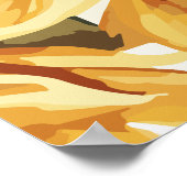 Poster Fleurs de l'aquarelle de tournesol du printemps (Coin)