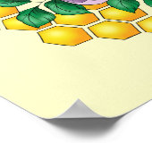 Poster Fleurs de lavande de bourdon Jaune (Coin)