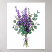 Poster Fleurs de lavande et d'eucalyptus, botanique flora (Devant)