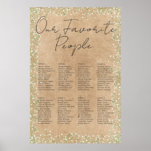 Poster Fleurs de l'haleine du bébé Mariage rustique carte