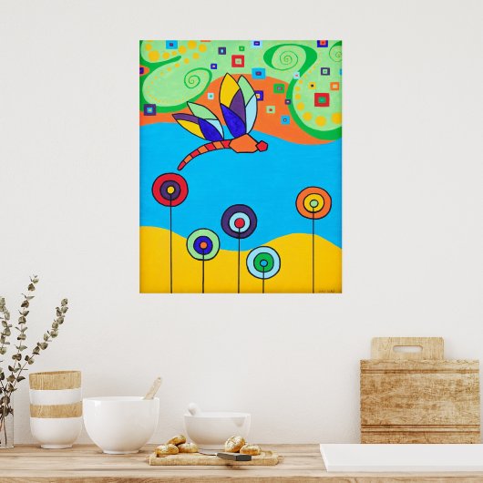 Poster : Fleurs de libellules et de sucettes (Cuisine)