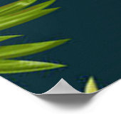 Poster Fleurs de lys de la balie Oiseau Héron Paysage flo (Coin)