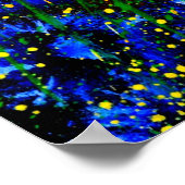 Poster fleurs de maïs bleues 0746 (Coin)