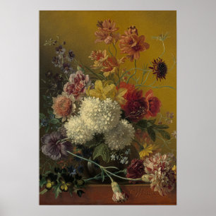 Poster Fleurs de maître hollandais antique Georgius van O