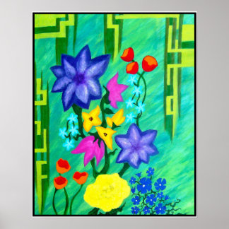 Poster Fleurs de maman