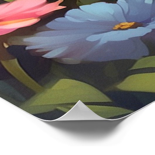 Poster *~* Fleurs de marche de Kitty 5:4  Chat chaton AP6 (Coin)