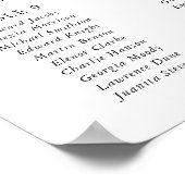 Poster Fleurs de marine, Fleurs bleues, Plan de table de (Coin)