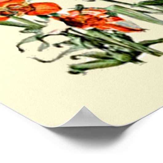 Poster Fleurs de Millot Adolphe (Coin)