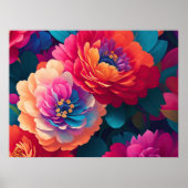 Poster Fleurs de mise à jour peintes en gras 4:3 (Devant)