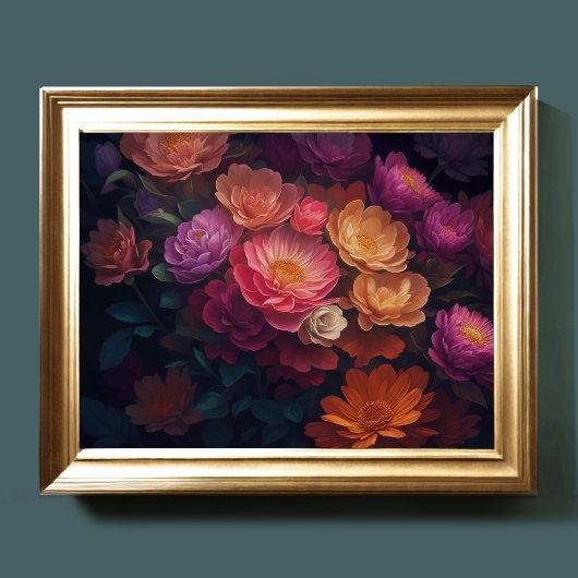 Poster Fleurs de mise à jour peintes en gras 4:3