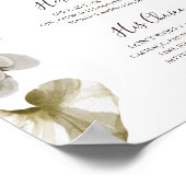 Poster Fleurs de Modern Blush | Panneau de Boissons Signa (Coin)